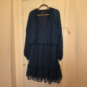 Festive Navy Blue Dress
